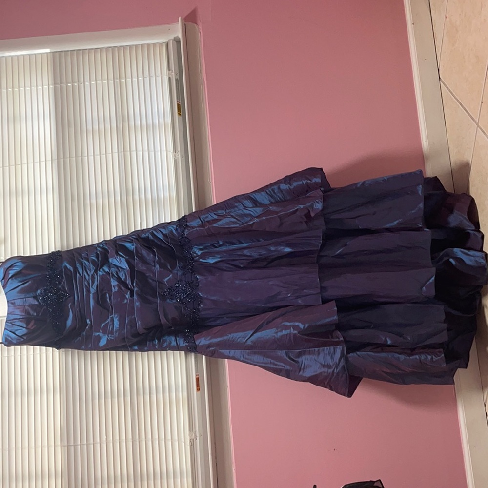 Elegant purple-blue dress